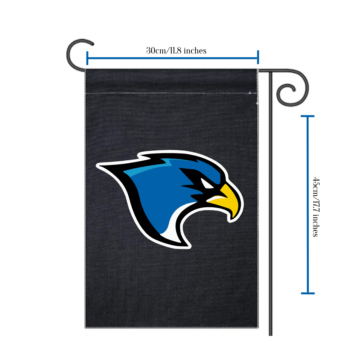 Show your school spirit with this vibrant New Hamburg Falcon Garden flag! Measuring 12x18 inches, it features a striking single-sided design that proudly displays your love for the school. Made from durable, weather-resistant fabric, this flag is perfect for adding a touch of school enthusiasm to your garden, porch, or yard. Whether you're celebrating a home game or just want to showcase your support year-round, this flag is a fantastic way to represent the Falcons! Shop at Gorgeousware.com