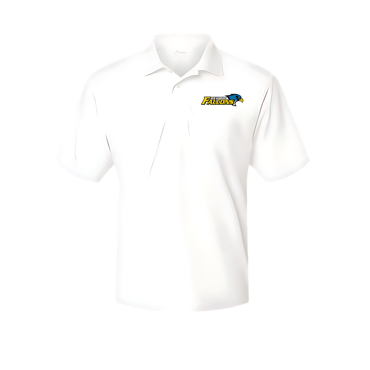 Elevate your style with the New Hamburg Falcons Performance Polo, designed for comfort and versatility. This lightweight, moisture-wicking polo features the Falcons logo proudly displayed on the chest, making it perfect for game day or casual outings. Made with breathable, stretchable fabric, it keeps you cool and comfortable whether you're on the golf course, at the office, or supporting your team.