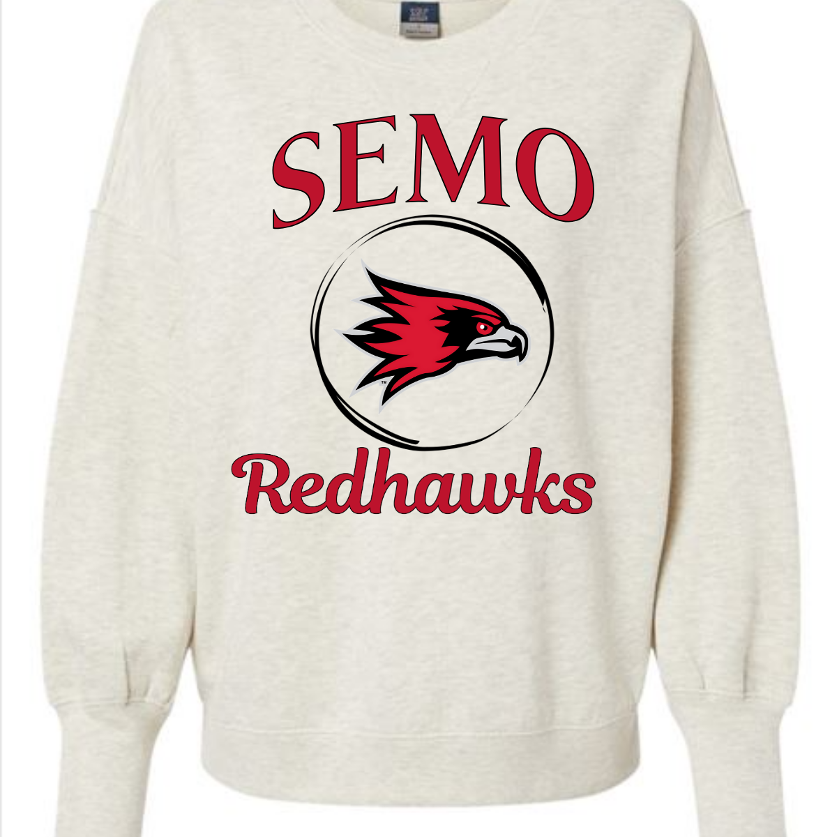 Introducing our vintage-inspired SEMO t-shirt, designed for those who appreciate a classic look with a modern twist. At the top, the bold letters "SEMO" are rendered in vibrant red and outlined in sleek black, making a striking statement. Below this, a beautifully detailed circle encases the iconic Redhawk, capturing the essence of school pride in a timeless way. Shop at Gorgeousware.com