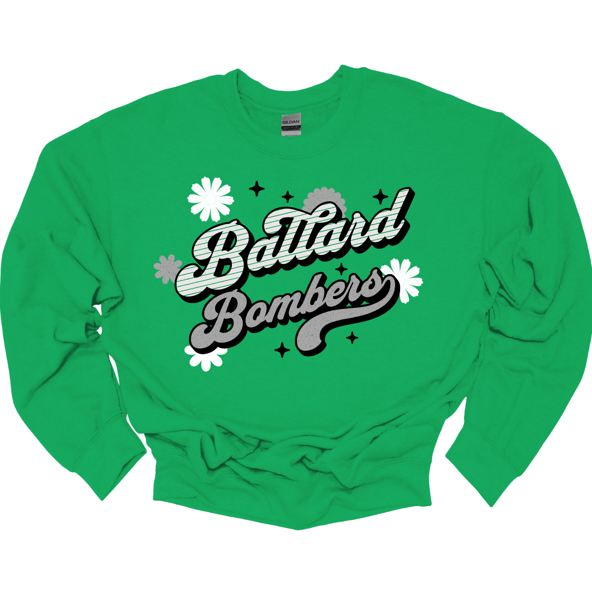 Ballard Bombers Free Spirit - Colorful Retro Green Shirt