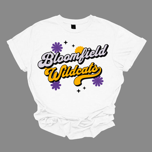 Bloomfield Wildcats Free Spirit - Colorful Retro