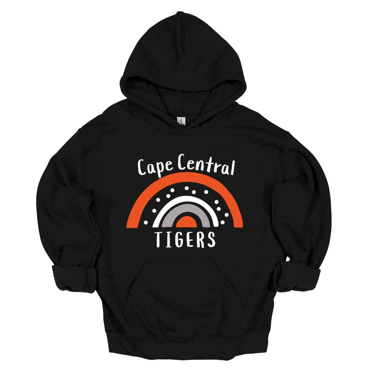 Cape Central Tigers Patterned Rainbow Black with Polka Dots