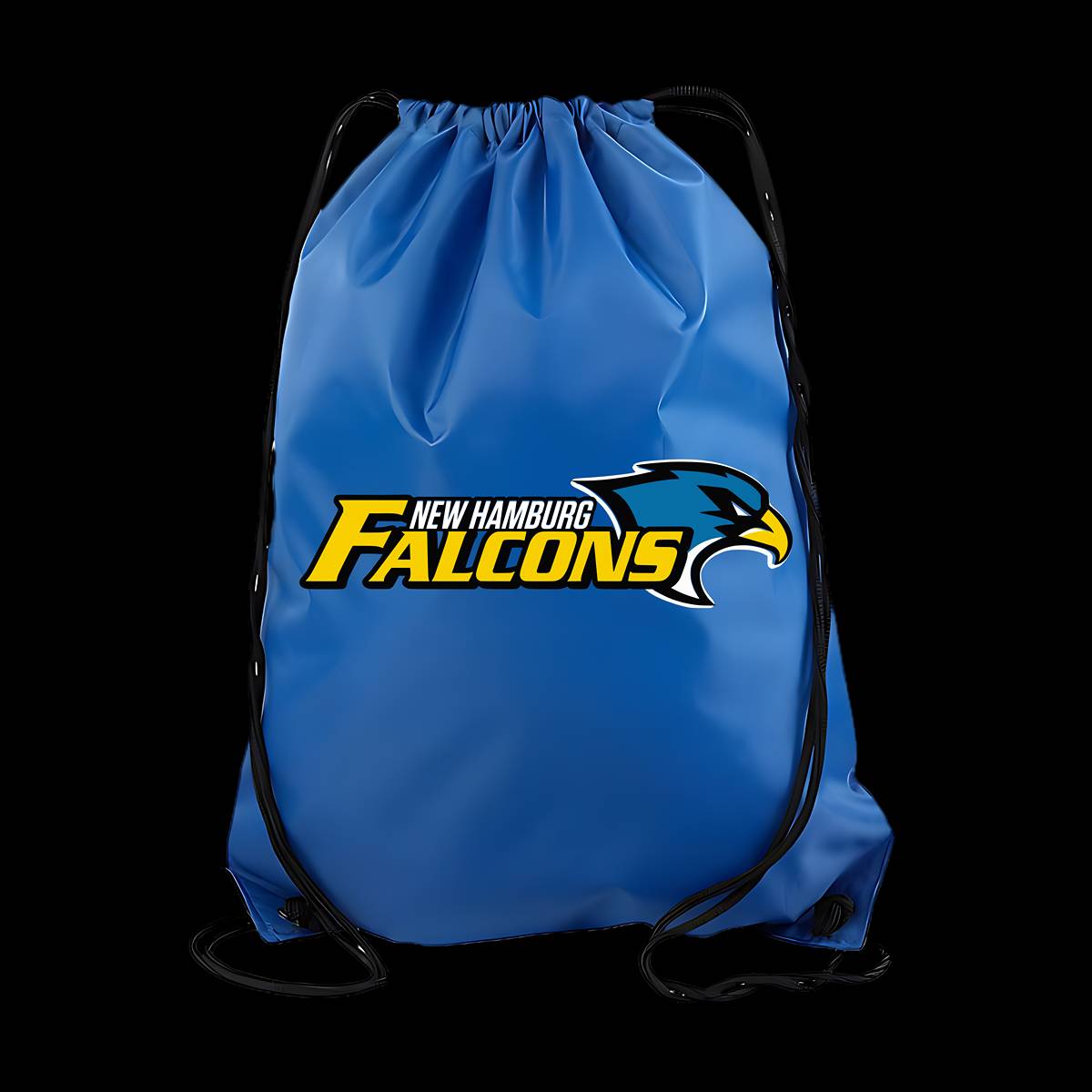 Carry your essentials with ease and show off your Falcon pride with this durable cinch bag featuring the New Hamburg Falcons logo. Made from lightweight yet sturdy material, this bag is perfect for on-the-go lifestyles—whether you're heading to practice, the gym, or a day out. The drawstring closure provides secure storage and quick access, while the compact design makes it easy to pack and carry. Functional and stylish, it's the ideal accessory for any Falcons fan!