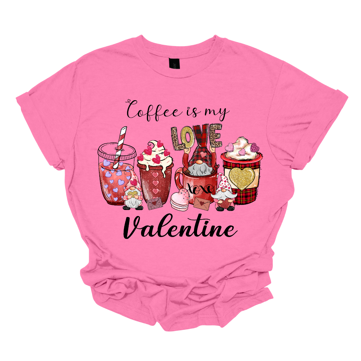 Introducing our "Coffee Is My Valentine" T-shirt featuring charming gnomes – a delightful and whimsical garment for those who've found true love in a cup of coffee. This shirt is a playful celebration of the bond between coffee lovers and their beloved brew, with the added charm of adorable gnomes. The design showcases enchanting gnomes enjoying their coffee, creating a heartwarming scene that captures the joy and affection coffee brings into our lives. Shop at Gorgeousware.com