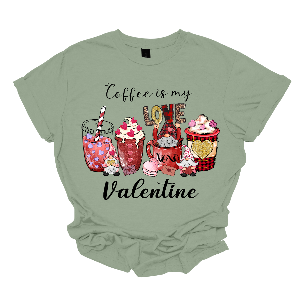 Introducing our "Coffee Is My Valentine" T-shirt featuring charming gnomes – a delightful and whimsical garment for those who've found true love in a cup of coffee. This shirt is a playful celebration of the bond between coffee lovers and their beloved brew, with the added charm of adorable gnomes. The design showcases enchanting gnomes enjoying their coffee, creating a heartwarming scene that captures the joy and affection coffee brings into our lives. Shop at Gorgeousware.com