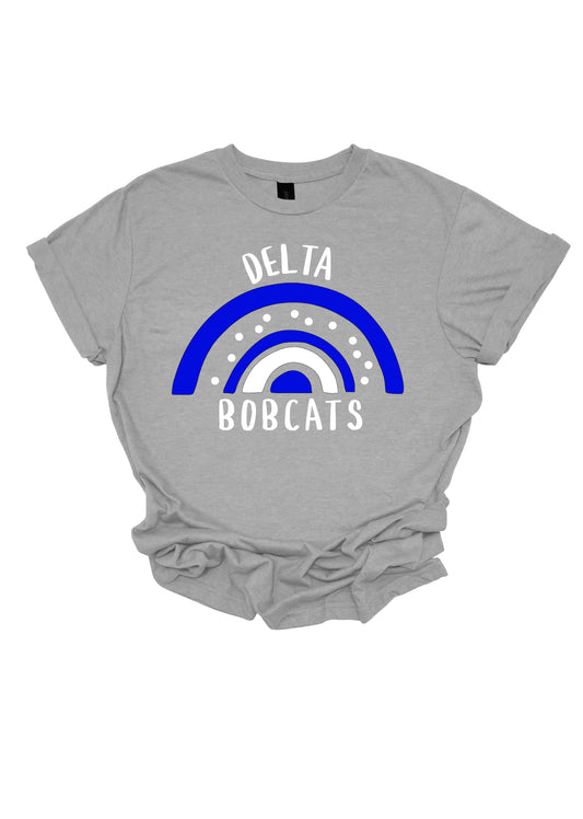 Delta Bobcats Polka Dot Rainbow