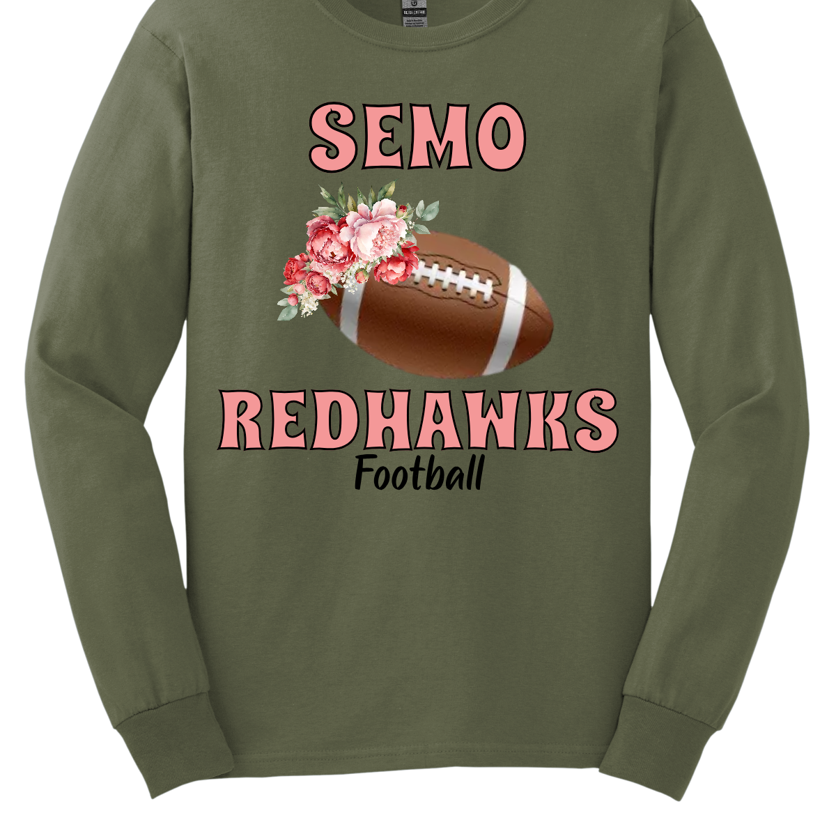This SEMO shirt features bold pink SEMO Redhawks lettering across the front, making your pride stand out in eye-catching fashion. A detailed football is accented with delicate flowers adds a unique, feminine twist, while the finishing touch of bold black Football lettering ties the look together. This design blends fierce Redhawk energy with a soft, stylish edge.
Shop at Gorgeousware.com today!


