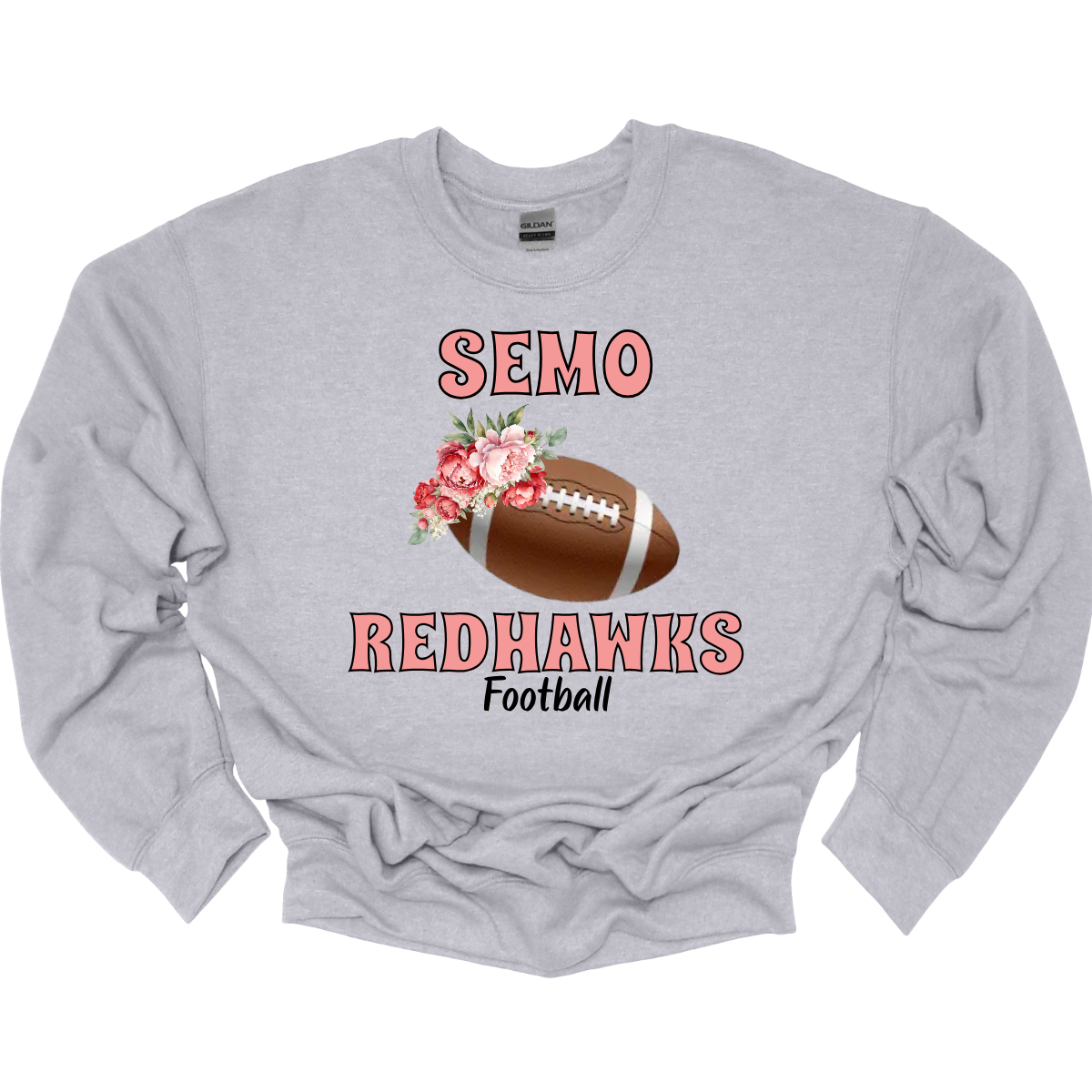 Let your young Redhawk fan shine with this stylish SEMO crewneck in youth sizes! Featuring SEMO Redhawks in bold pink lettering, this piece stands out with a unique football accented by delicate floral details on one side, bringing a touch of charm to game day gear. The design is finished with “Redhawks” in sleek black lettering, balancing bold team spirit with a soft, feminine edge.
Shop at Gorgeousware.com today!

