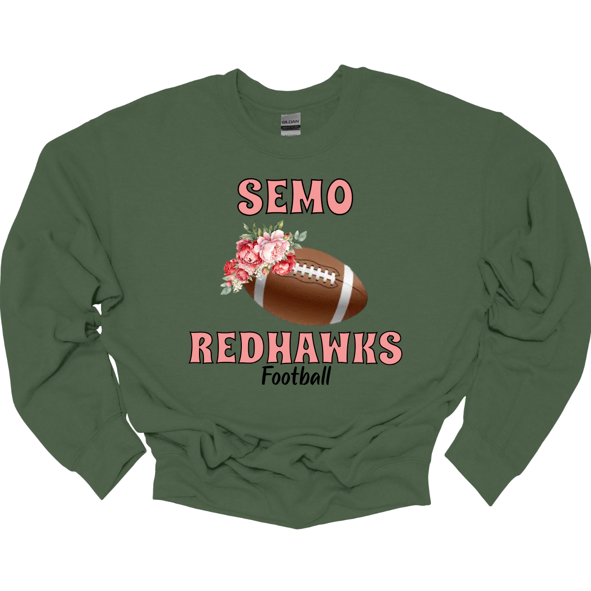 This SEMO crewneck features bold pink SEMO Redhawks lettering across the front, making your pride stand out in eye-catching fashion. A detailed football is accented with delicate flowers adds a unique, feminine twist, while the finishing touch of bold black Football lettering ties the look together. This design blends fierce Redhawk energy with a soft, stylish edge.
Shop at Gorgeousware.com today!
