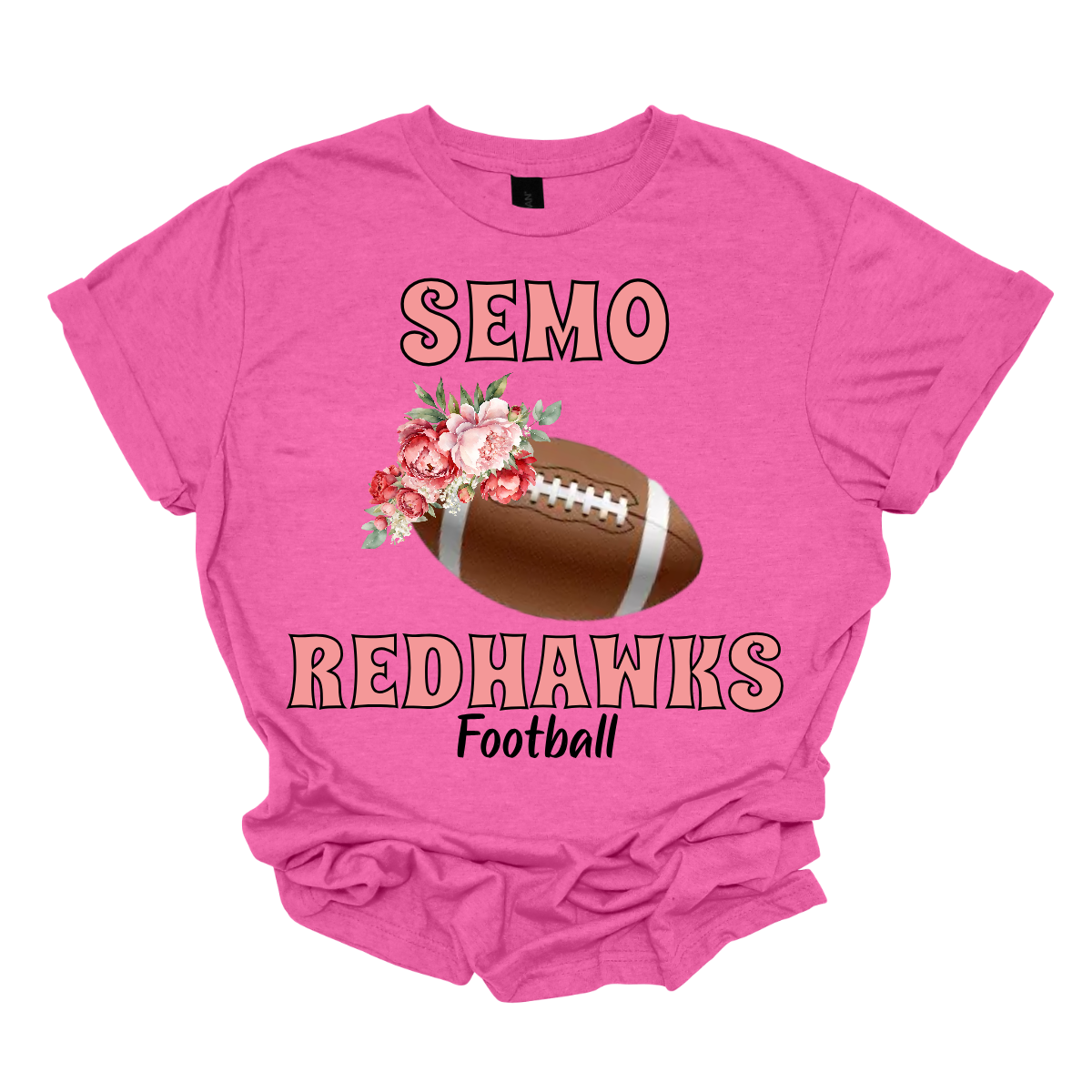 Let your young Redhawk fan shine with this stylish SEMO short sleeve shirt in youth sizes! Featuring SEMO Redhawks in bold pink lettering, this piece stands out with a unique football accented by delicate floral details on one side, bringing a touch of charm to game day gear. The design is finished with “Redhawks” in sleek black lettering, balancing bold team spirit with a soft, feminine edge.
Shop at Gorgeousware.com today!
