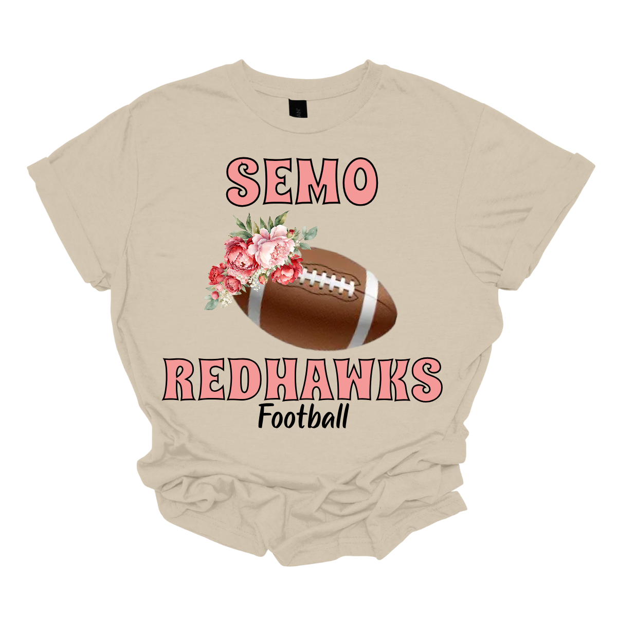 This SEMO shirt features bold pink SEMO Redhawks lettering across the front, making your pride stand out in eye-catching fashion. A detailed football is accented with delicate flowers adds a unique, feminine twist, while the finishing touch of bold black Football lettering ties the look together. This design blends fierce Redhawk energy with a soft, stylish edge.
Shop at Gorgeousware.com today!

