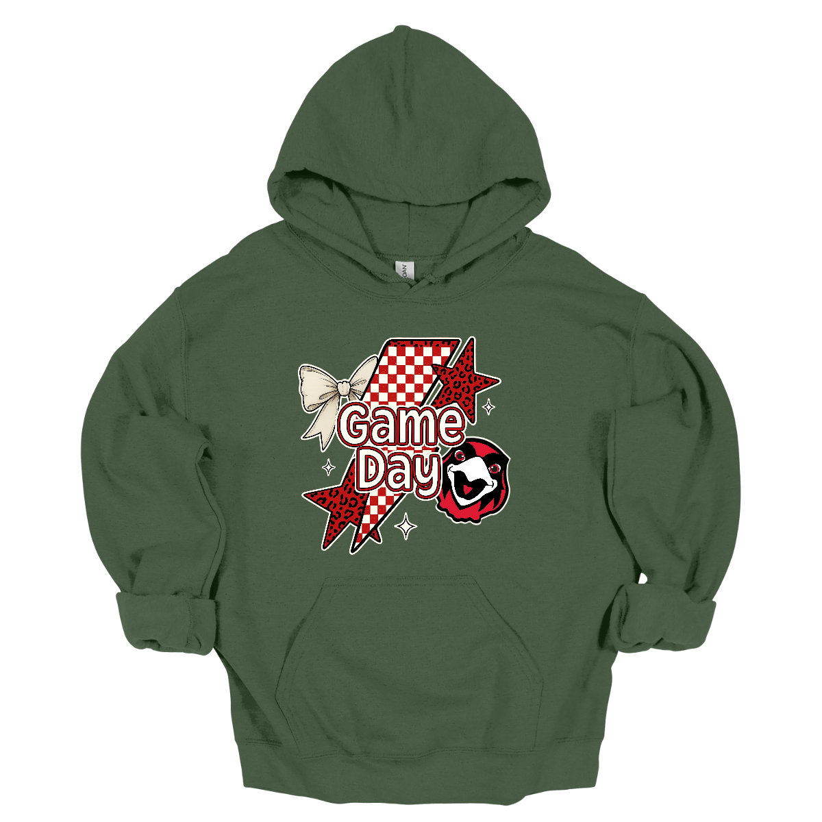Bring the energy of the stands to your style with the Game Day Rowdy SEMO crewneck and hoodie! This eye-catching piece features striking shooting stars that celebrates SEMO’s unstoppable momentum. At the heart of the design, the fearless Redhawk, symbolizing strength and school pride. A playful croquette bow adds a unique touch of flair, while the powerful “Game Day” lettering in crisp white overlays the design—reminding everyone you’re ready to cheer loud and proud.
Shop at Gorgeouswear.com today!
