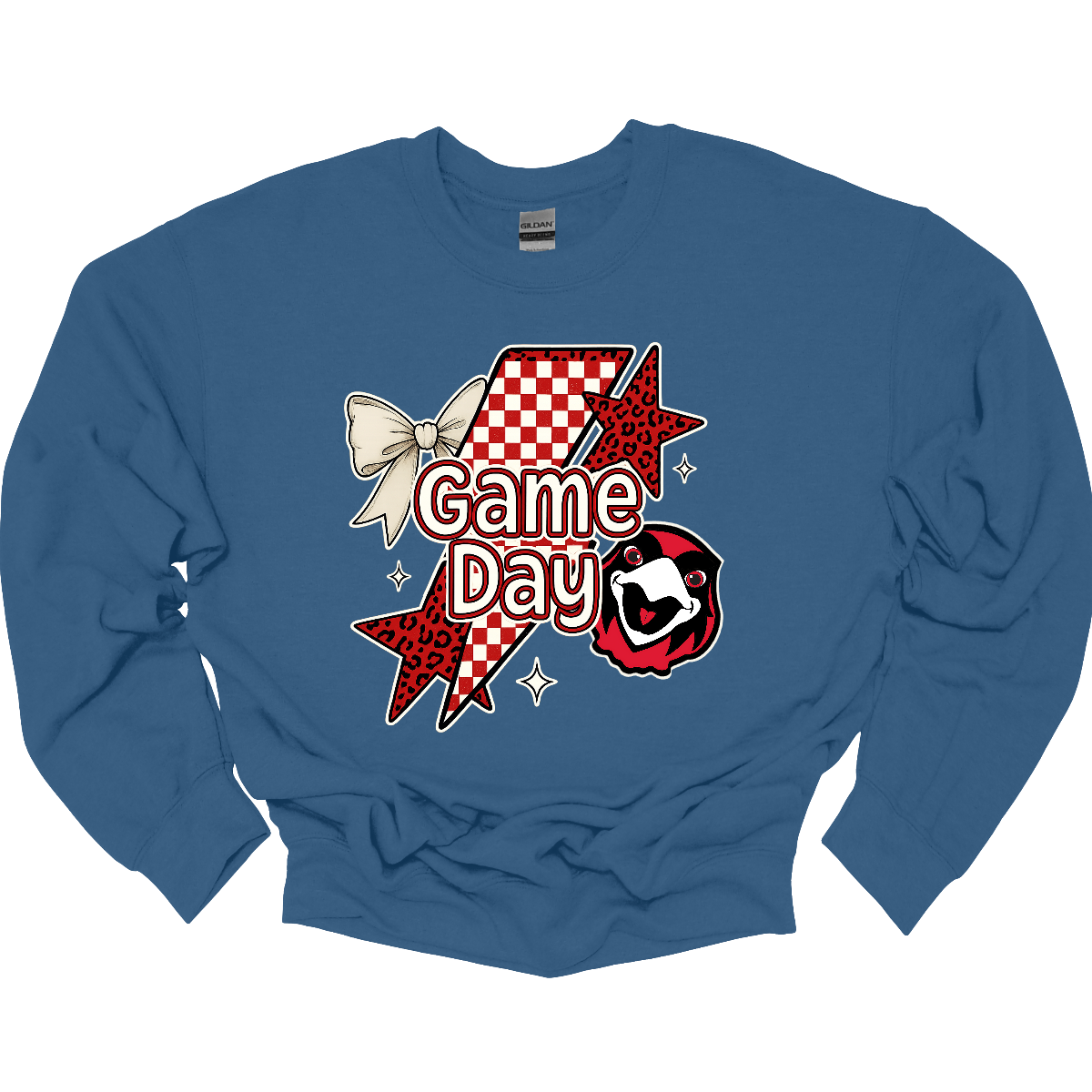 Bring the energy of the stands to your style with the Game Day Rowdy SEMO crewneck and hoodie! This eye-catching piece features striking shooting stars that celebrates SEMO’s unstoppable momentum. At the heart of the design, the fearless Redhawk, symbolizing strength and school pride. A playful croquette bow adds a unique touch of flair, while the powerful “Game Day” lettering in crisp white overlays the design—reminding everyone you’re ready to cheer loud and proud.
Shop at Gorgeouswear.com today!
