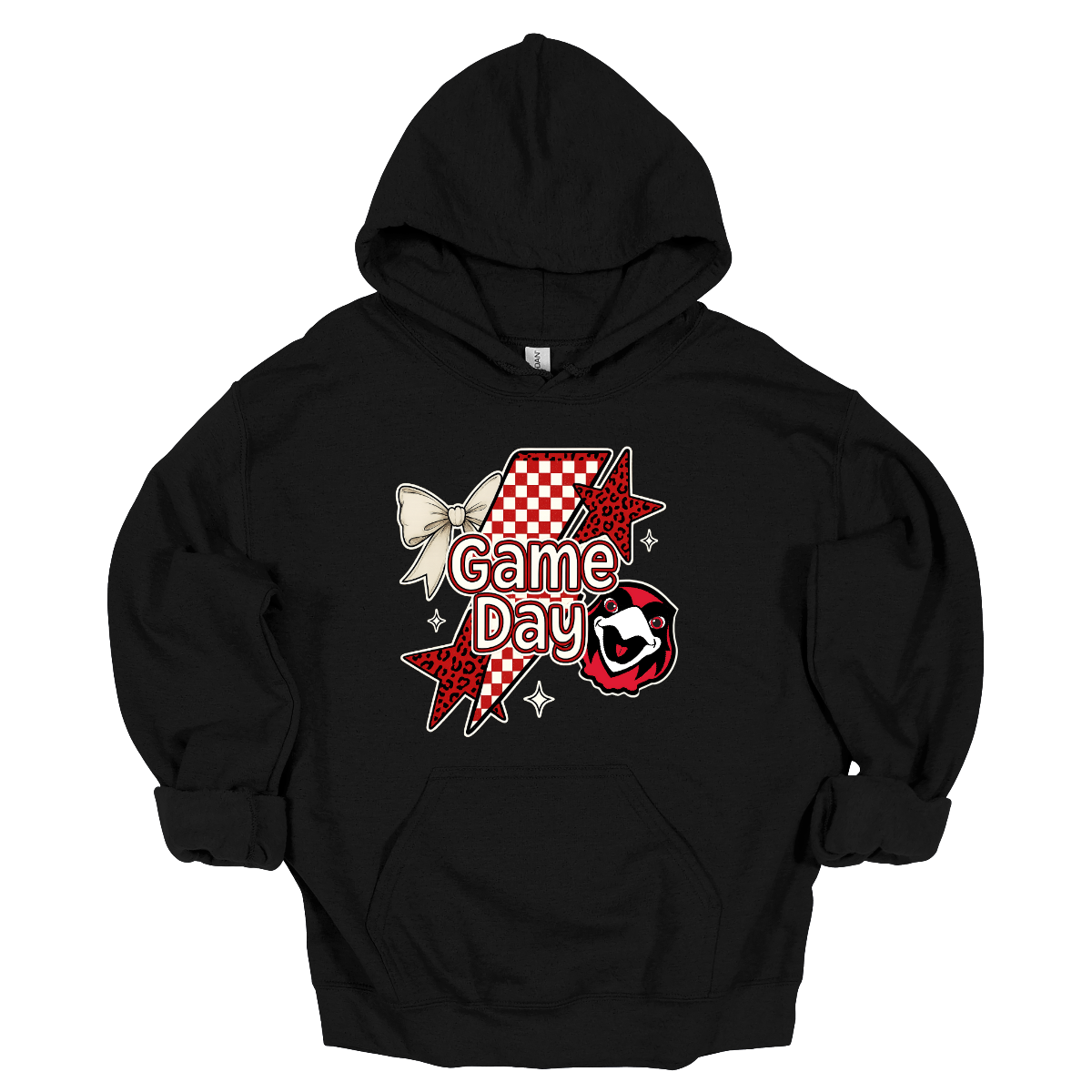 Bring the energy of the stands to your style with the Game Day Rowdy SEMO crewneck and hoodie! This eye-catching piece features striking shooting stars that celebrates SEMO’s unstoppable momentum. At the heart of the design, the fearless Redhawk, symbolizing strength and school pride. A playful croquette bow adds a unique touch of flair, while the powerful “Game Day” lettering in crisp white overlays the design—reminding everyone you’re ready to cheer loud and proud.
Shop at Gorgeouswear.com today!
