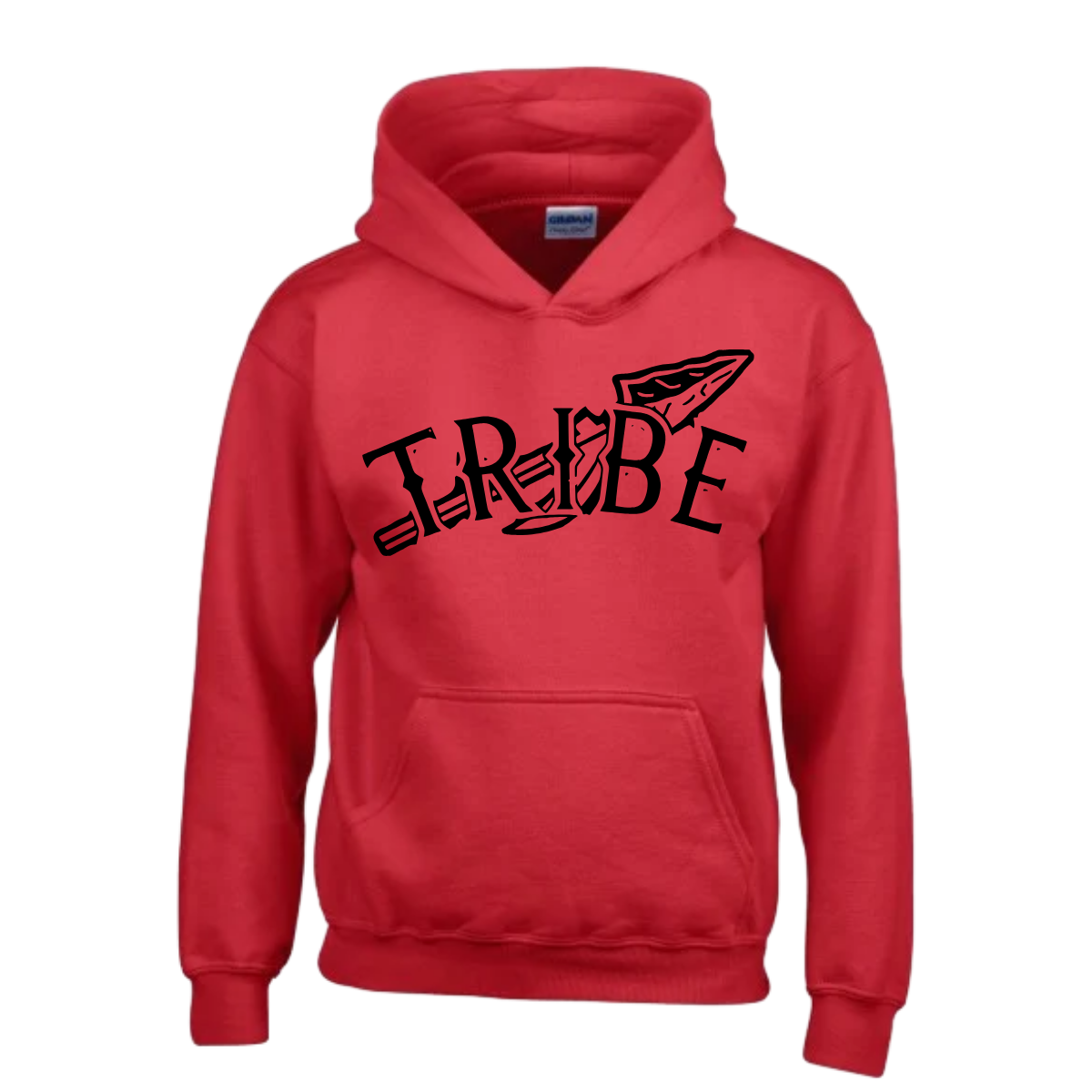 The hooded sweatshirt features a cozy, relaxed fit, perfect for layering. It is crafted from soft, durable fabric that offers warmth and comfort. The standout element is the Tribe logo, prominently displayed on the front. The logo may incorporate bold colors or unique designs that represent the tribe's identity, adding a touch of personality. The hood is adjustable with drawstrings, and the kangaroo pocket adds functionality, making it ideal for casual outings or lounging at home. 