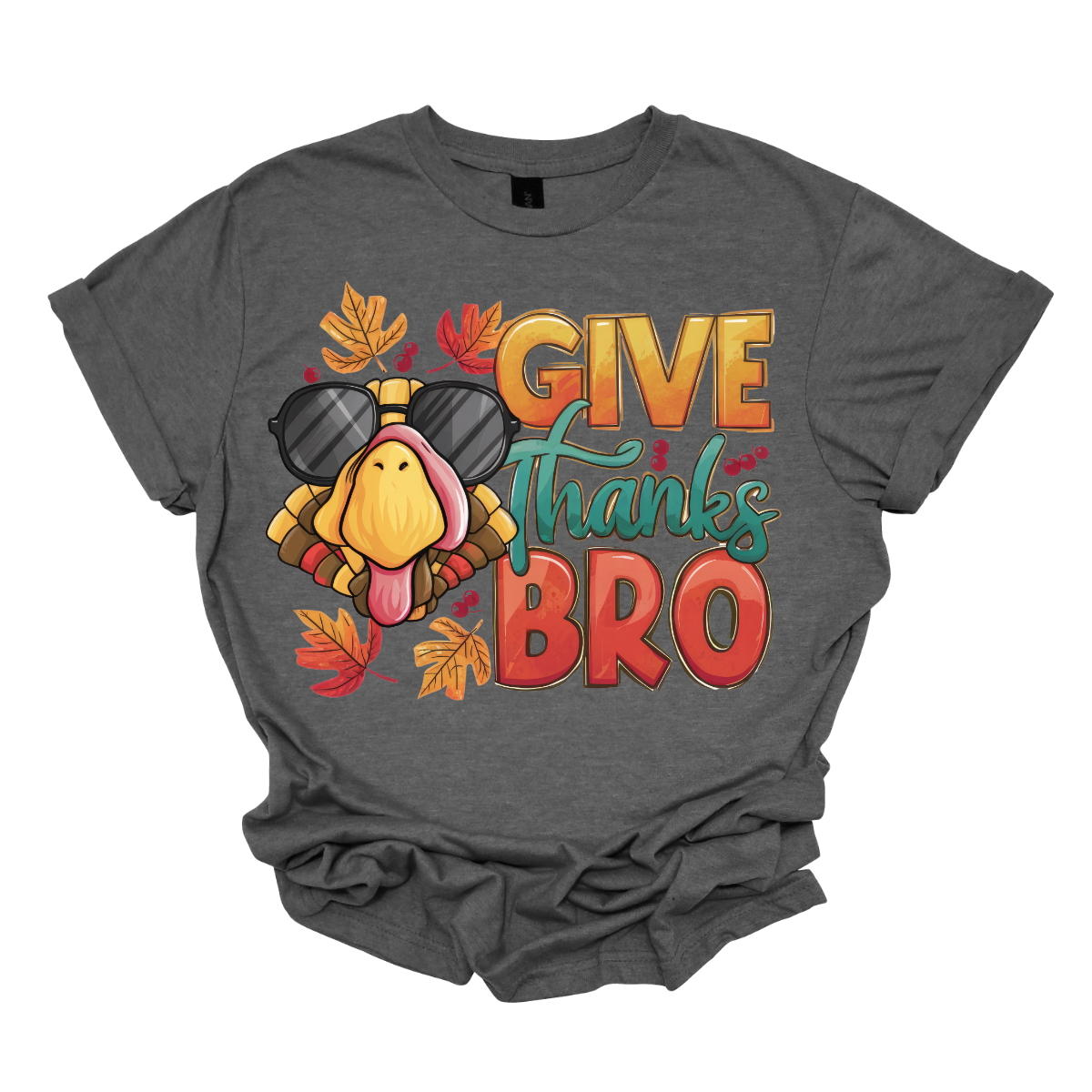 Celebrate the holiday with a touch of swagger in our “Give Thanks Bro” t-shirt. Featuring a chill turkey rocking sunglasses, this shirt is perfect for adding a fun twist to your Thanksgiving festivities. Made from soft, comfortable fabric, it’s ideal for lounging during dinner or hanging out with family and friends. With its playful design and laid-back message, it’s a great way to remind everyone to appreciate the good times and great company.  Shop at Gorgeousware.com