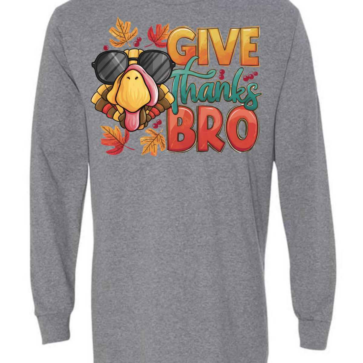 Celebrate the holiday with a touch of swagger in our “Give Thanks Bro” t-shirt. Featuring a chill turkey rocking sunglasses, this shirt is perfect for adding a fun twist to your Thanksgiving festivities. Made from soft, comfortable fabric, it’s ideal for lounging during dinner or hanging out with family and friends. With its playful design and laid-back message, it’s a great way to remind everyone to appreciate the good times and great company.  Shop at Gorgeousware.com