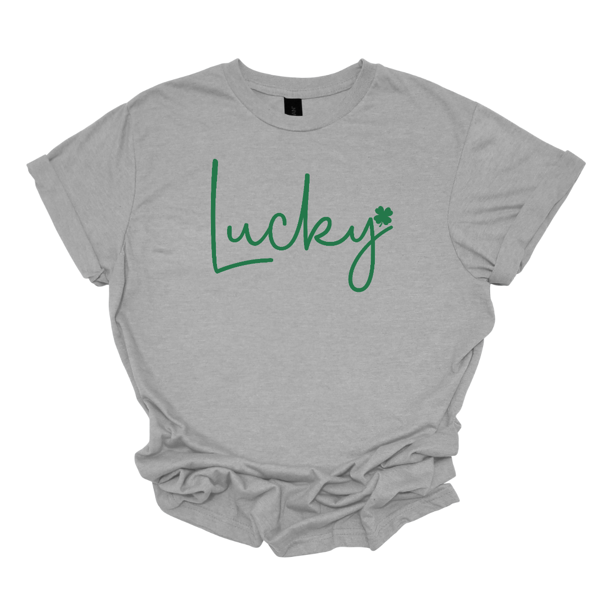 ☘️ Get Lucky this St. Patrick's Day with our Shamrock Tee! ☘️  Embrace the spirit of the Irish and celebrate St. Patrick's Day in style with our simple yet charming "Lucky" T-shirt. Featuring a vibrant green word that exudes luck and a small shamrock at the end, this tee is the perfect way to add a touch of festive cheer to your wardrobe. Shop at Gorgeousware.com today!