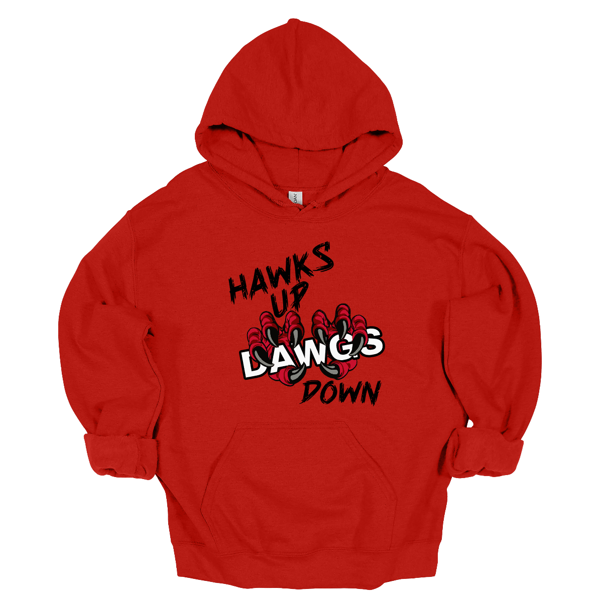 Show your SEMO spirit with our exclusive “Hawks Up, Dawgs Down” design! Available in both crewneck and hoodie, this bold piece is a must-have for every Redhawks fan.
The front features striking black lettering that proudly declares “Hawks Up” and “Down”, while fierce Redhawk claws slash through the word “Dawgs” for a powerful rivalry statement. On the upper back center, the fierce SEMO Redhawk logo stands out with SEMO in bold white lettering.
Shop at Gorgeousware.com today!
