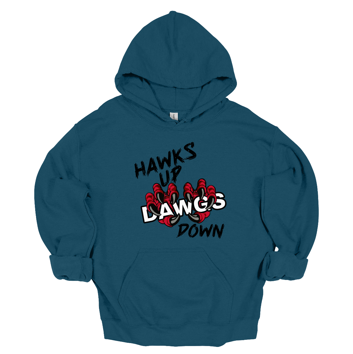 Show your SEMO spirit with our exclusive “Hawks Up, Dawgs Down” design! Available in both crewneck and hoodie, this bold piece is a must-have for every Redhawks fan.
The front features striking black lettering that proudly declares “Hawks Up” and “Down”, while fierce Redhawk claws slash through the word “Dawgs” for a powerful rivalry statement. On the upper back center, the fierce SEMO Redhawk logo stands out with SEMO in bold white lettering.
Shop at Gorgeousware.com today!
