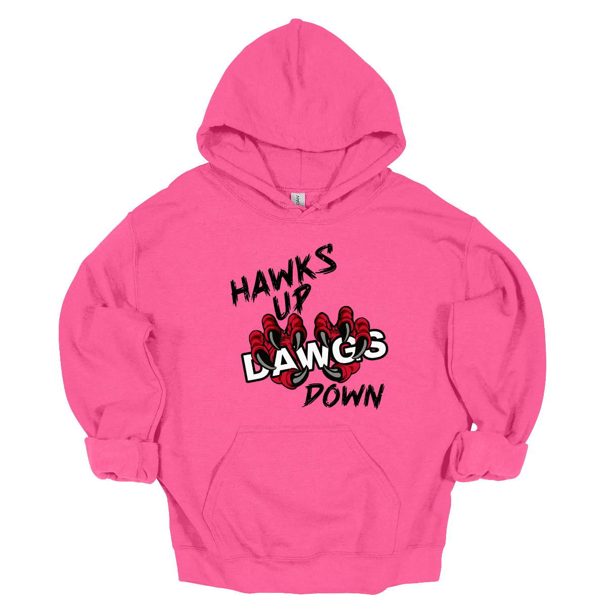 This youth-sized apparel collection—available in short sleeve, long sleeve, crewneck, and hoodie—brings a fierce edge to Redhawk pride.
The front design features powerful black lettering with “Hawks Up” and “Down”, while the word “Dawgs” is clawed over by striking Redhawk talons, adding an aggressive rivalry touch. On the upper back, the fierce SEMO Redhawk logo stands strong, paired with bold white SEMO lettering, making this piece unmistakably Redhawk gear.
Shop at Gorgeousware.com today!
