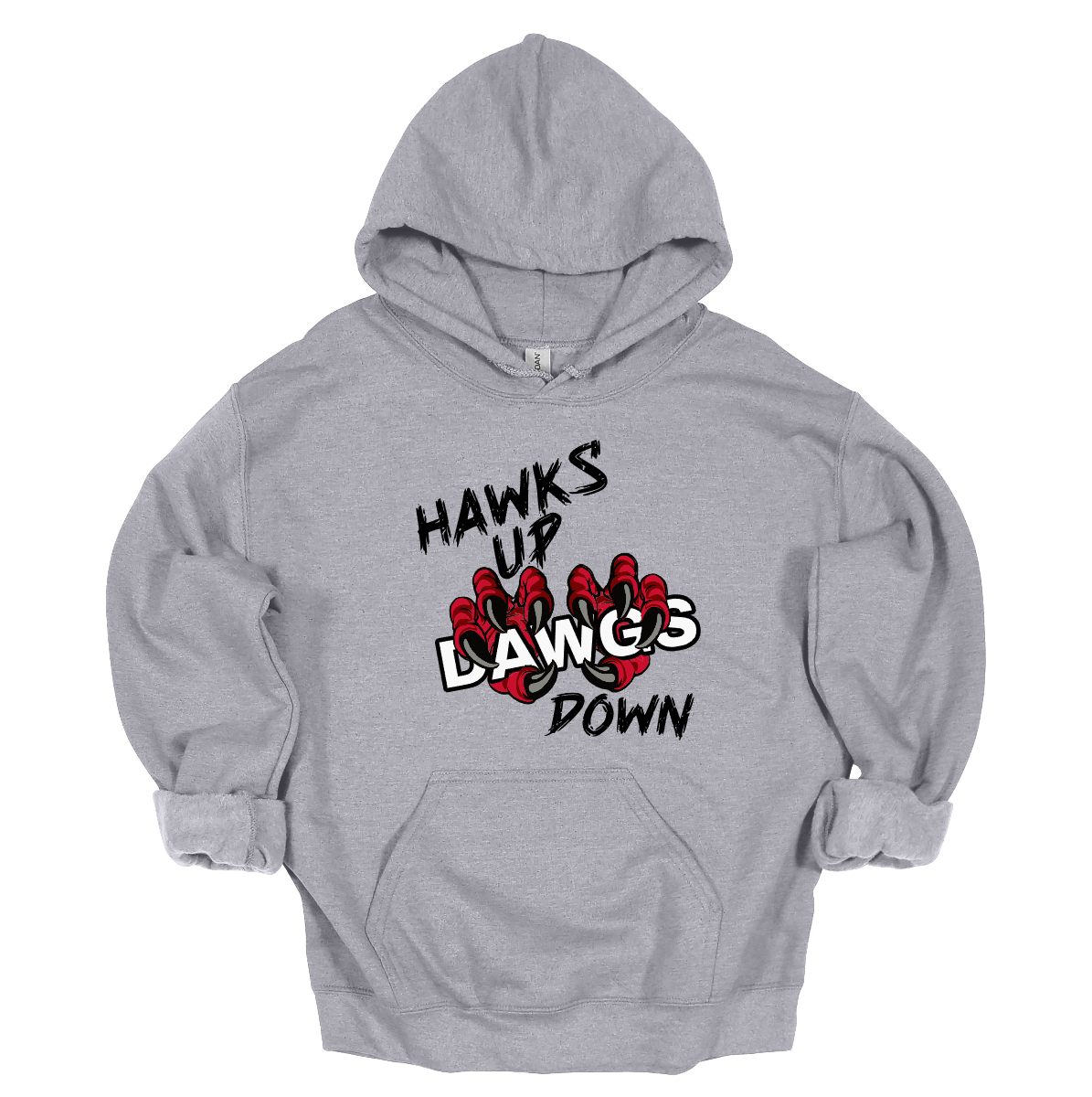 This youth-sized apparel collection—available in short sleeve, long sleeve, crewneck, and hoodie—brings a fierce edge to Redhawk pride.
The front design features powerful black lettering with “Hawks Up” and “Down”, while the word “Dawgs” is clawed over by striking Redhawk talons, adding an aggressive rivalry touch. On the upper back, the fierce SEMO Redhawk logo stands strong, paired with bold white SEMO lettering, making this piece unmistakably Redhawk gear.
Shop at Gorgeousware.com today!
