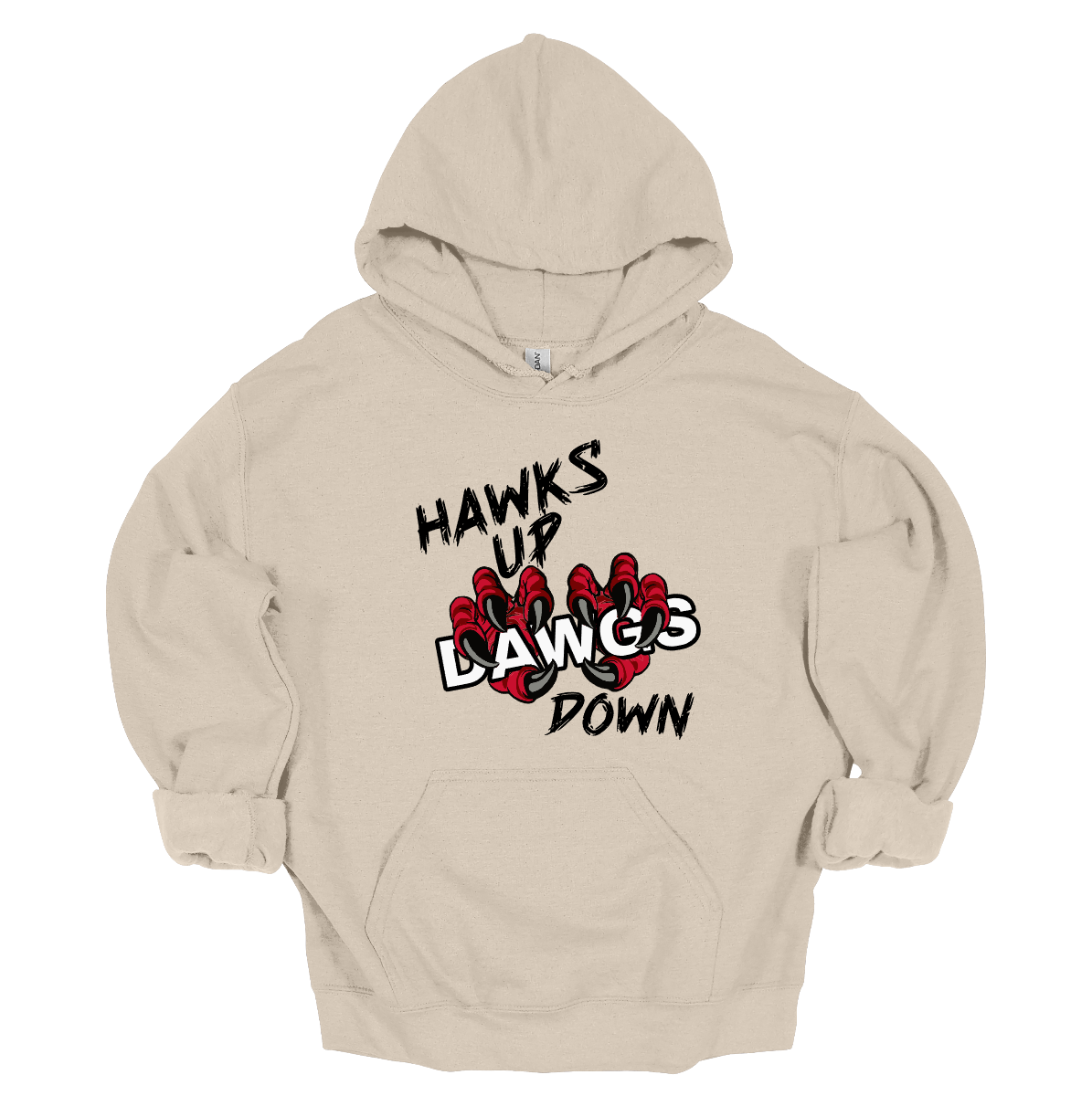 Show your SEMO spirit with our exclusive “Hawks Up, Dawgs Down” design! Available in both crewneck and hoodie, this bold piece is a must-have for every Redhawks fan.
The front features striking black lettering that proudly declares “Hawks Up” and “Down”, while fierce Redhawk claws slash through the word “Dawgs” for a powerful rivalry statement. On the upper back center, the fierce SEMO Redhawk logo stands out with SEMO in bold white lettering.
Shop at Gorgeousware.com today!
