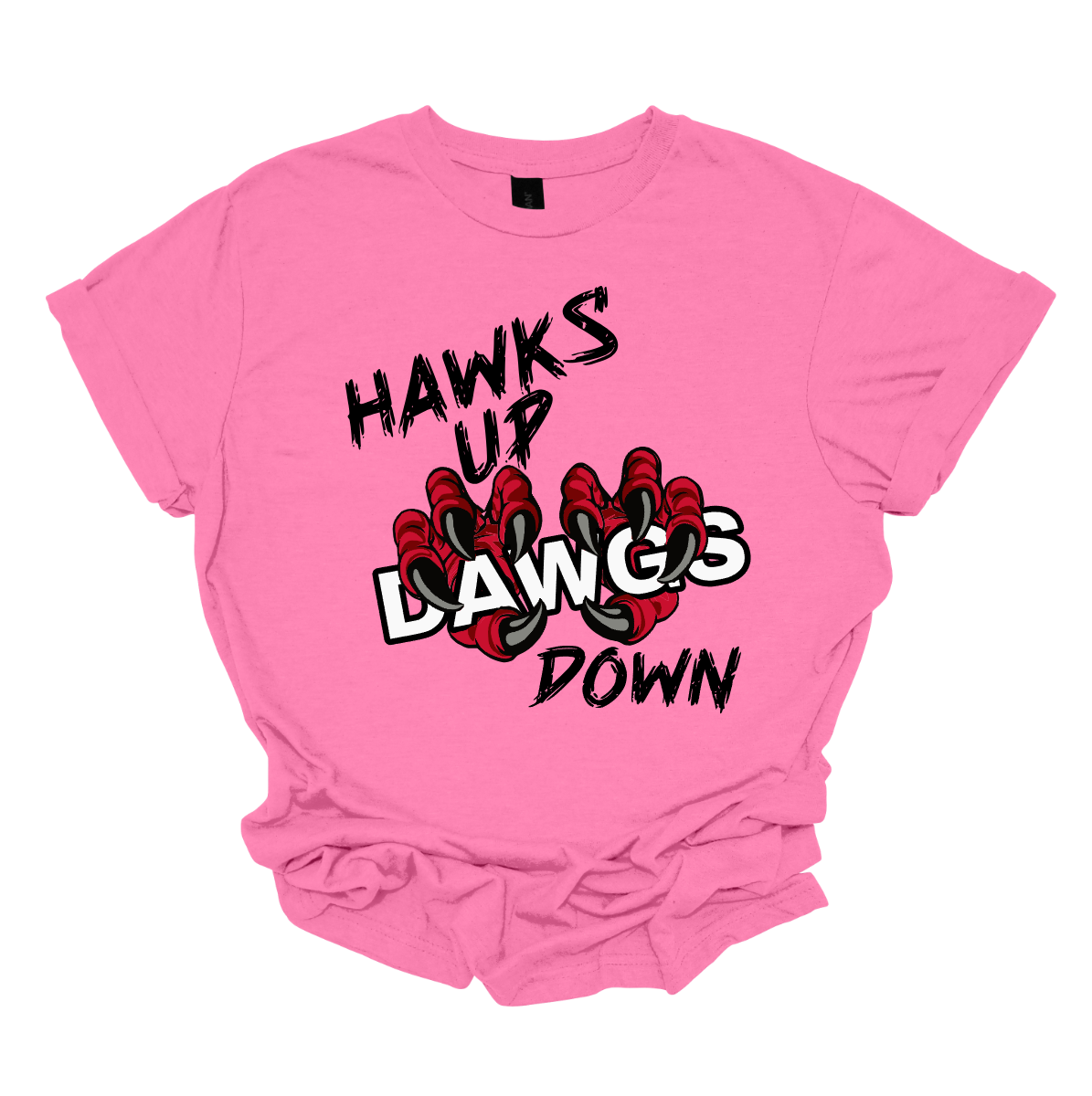 This youth-sized apparel collection—available in short sleeve, long sleeve, crewneck, and hoodie—brings a fierce edge to Redhawk pride.
The front design features powerful black lettering with “Hawks Up” and “Down”, while the word “Dawgs” is clawed over by striking Redhawk talons, adding an aggressive rivalry touch. On the upper back, the fierce SEMO Redhawk logo stands strong, paired with bold white SEMO lettering, making this piece unmistakably Redhawk gear.
Shop at Gorgeousware.com today!
