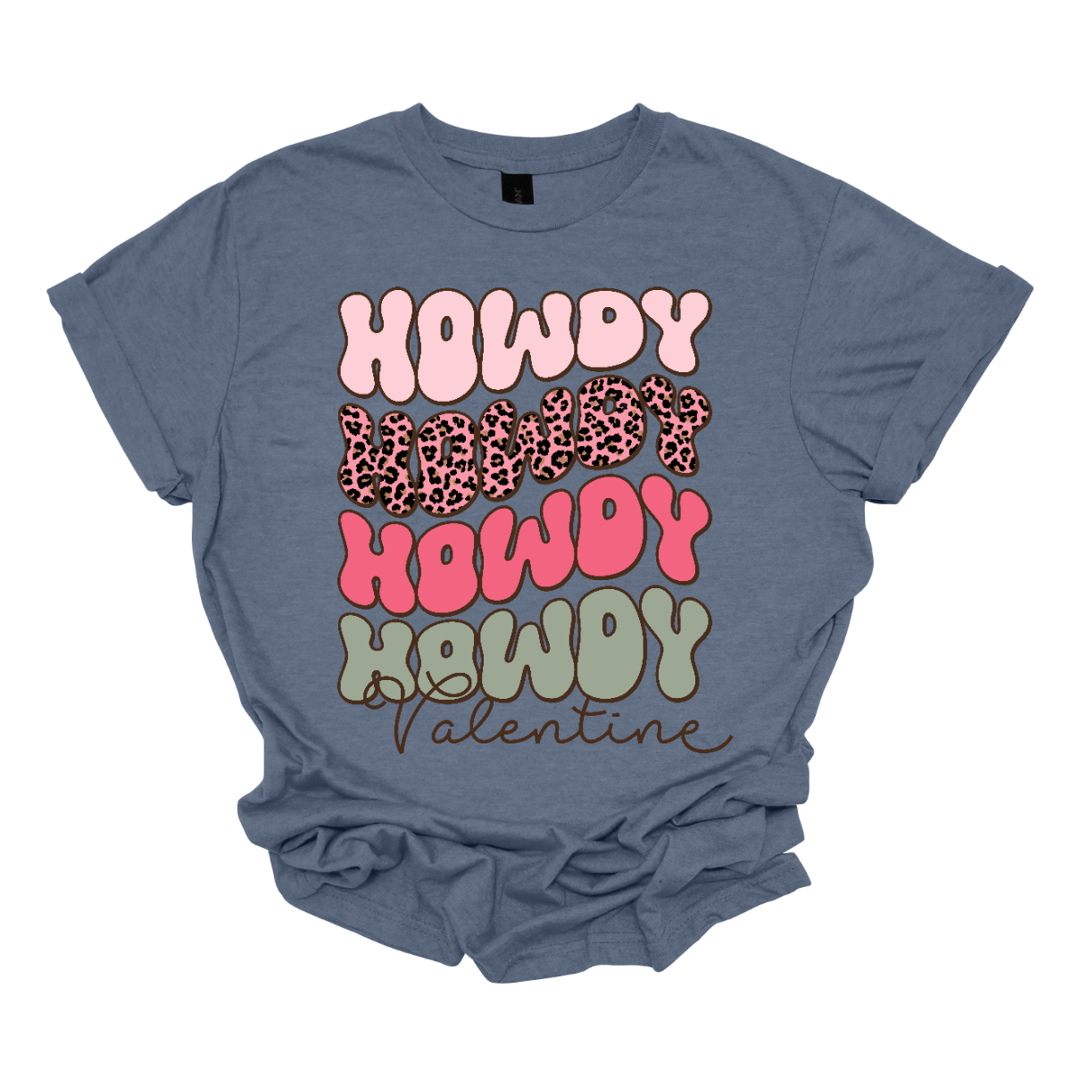 Introducing our "Howdy Valentine" T-shirt – a retro-inspired masterpiece that adds a touch of vintage charm to your Valentine's Day celebration. This shirt features a stylish retro font in soft pinks and sage colors, creating a delightful and nostalgic vibe perfect for expressing love with a Western twist.  The phrase "Howdy Valentine" is elegantly displayed in a retro font, evoking the classic aesthetics of bygone eras. Shop at Gorgeousware.com