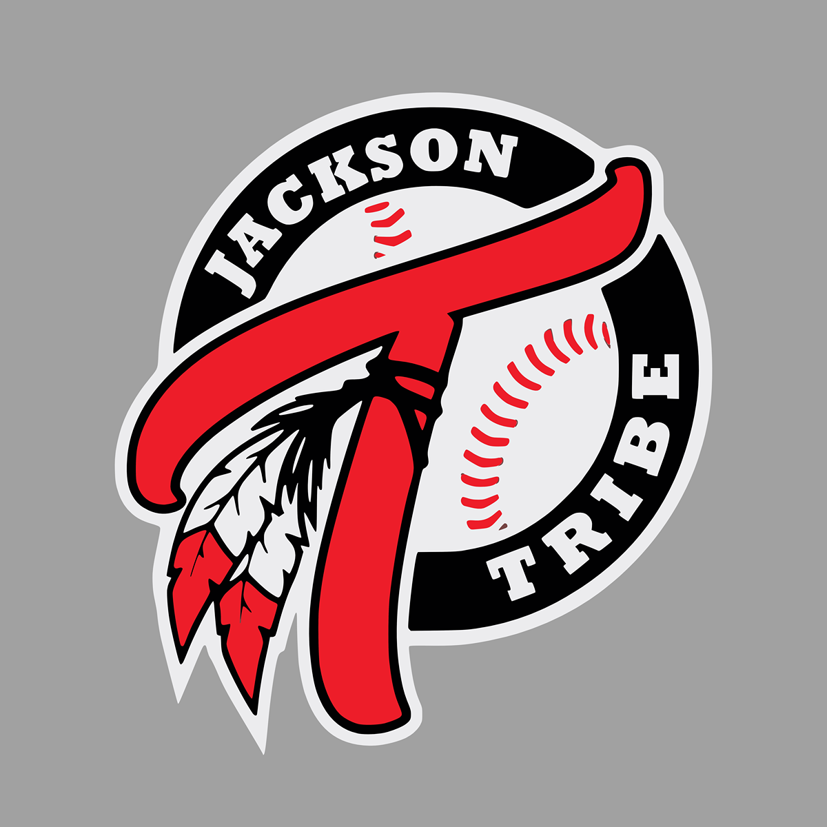 Jackson Tribe Baseball Decal Sticker. Show your team spirit with this vibrant 5" x 5.54" decal sticker! Featuring the bold "Jackson Tribe Baseball" logo, this eye-catching design highlights the team's colors and emblem. Perfect for your car, laptop, or any surface, it's made from durable, weather-resistant material to withstand the elements. Easy to apply and remove, this decal is a must-have for every fan. Shop at Gorgeousware.com