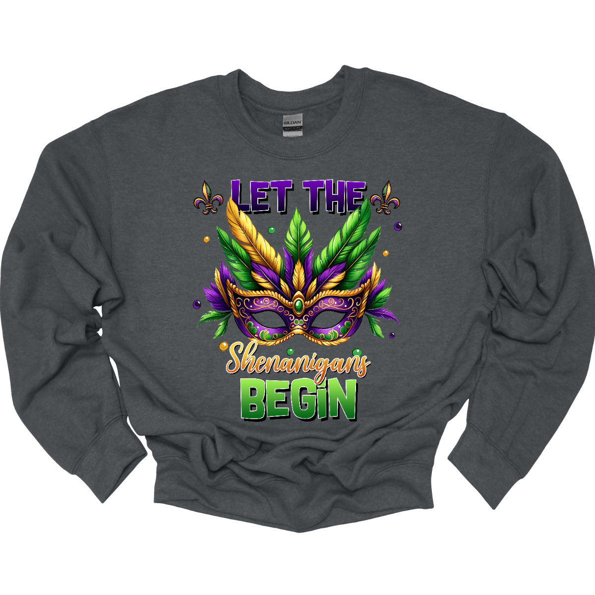 Get ready to unleash the revelry in style with our 'Let the Shenanigans Begin' Mardi Gras shirt! Featuring a vibrant Mardi Gras mask design, this shirt is your ticket to embracing the festive spirit and kicking off the celebration in true New Orleans fashion. Shop at Gorgeousware.com