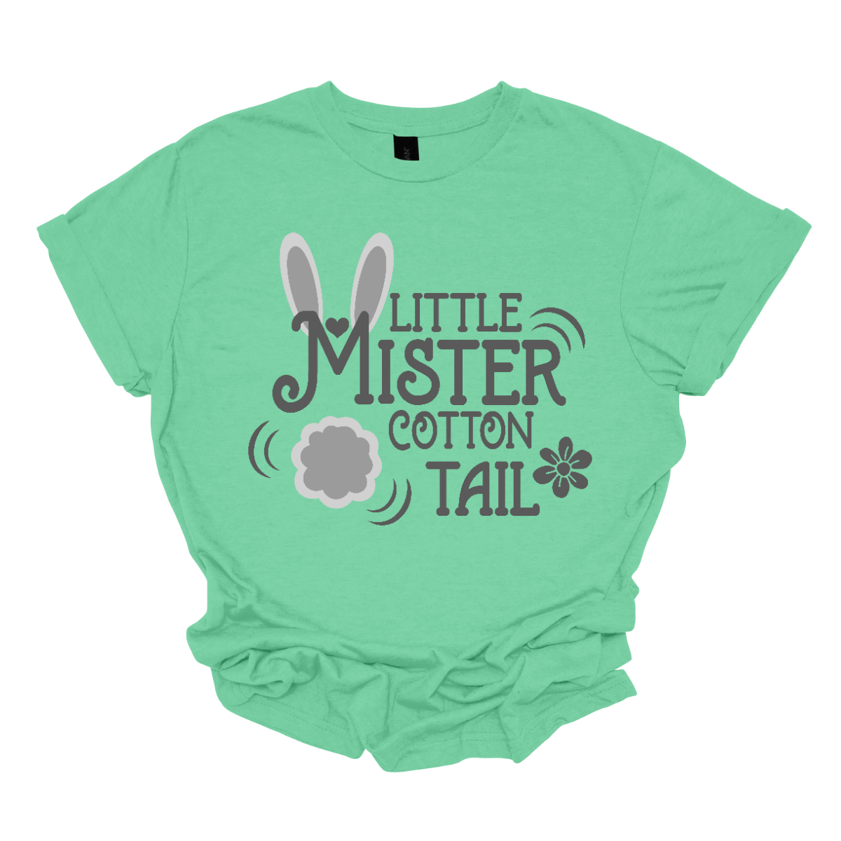 Introducing our adorable 'Little Mr. Cottontail' T-shirt, where the 'M' is adorned with bunny ears and a cotton tail, transforming it into a charming bunny rabbit! Perfect for the little ones who embody the spirit of Easter with their boundless energy and playful nature.  Shop now at Gorgeousware.com