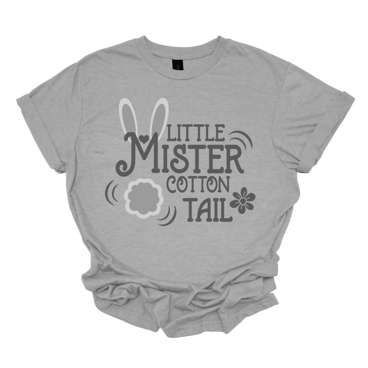 Introducing our adorable 'Little Mr. Cottontail' T-shirt, where the 'M' is adorned with bunny ears and a cotton tail, transforming it into a charming bunny rabbit! Perfect for the little ones who embody the spirit of Easter with their boundless energy and playful nature.  Shop now at Gorgeousware.com