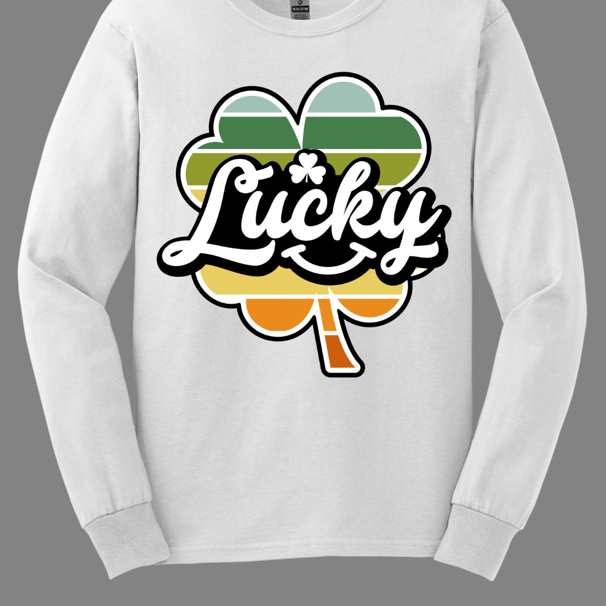  Introducing our "Lucky with Retro Color Striped Shamrock" T-shirt, a vibrant and stylish addition to your wardrobe! This eye-catching design features a bold shamrock in retro-inspired colors, set against the word "lucky" in a playful font. Shop at Gorgeousware.com