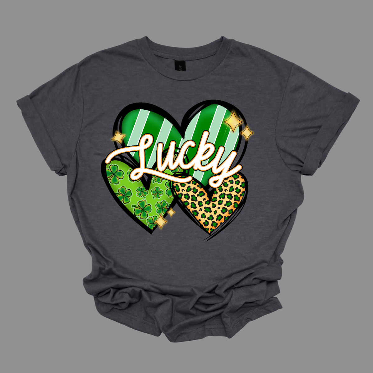 Introducing our "Lucky Hearts" T-shirt – a charming and festive garment that combines the luck of St. Patrick's Day with the timeless symbol of love, hearts. This shirt is a delightful fusion of Irish charm and romantic flair, perfect for celebrating the joyous occasion with style. The color palette is chosen to reflect both the festive nature of St. Patrick's Day and the warmth of love, often featuring a mix of lively greens, and soft neutrals. Shop at Gorgeousware.com