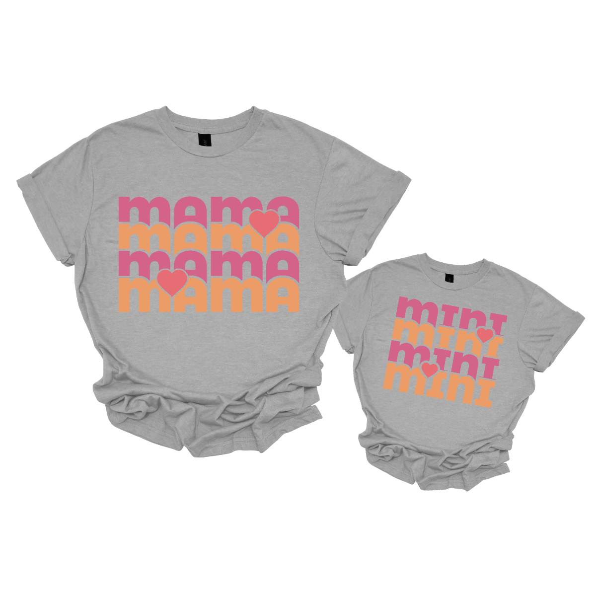 Mama & Mini layered with heart - YOUTH