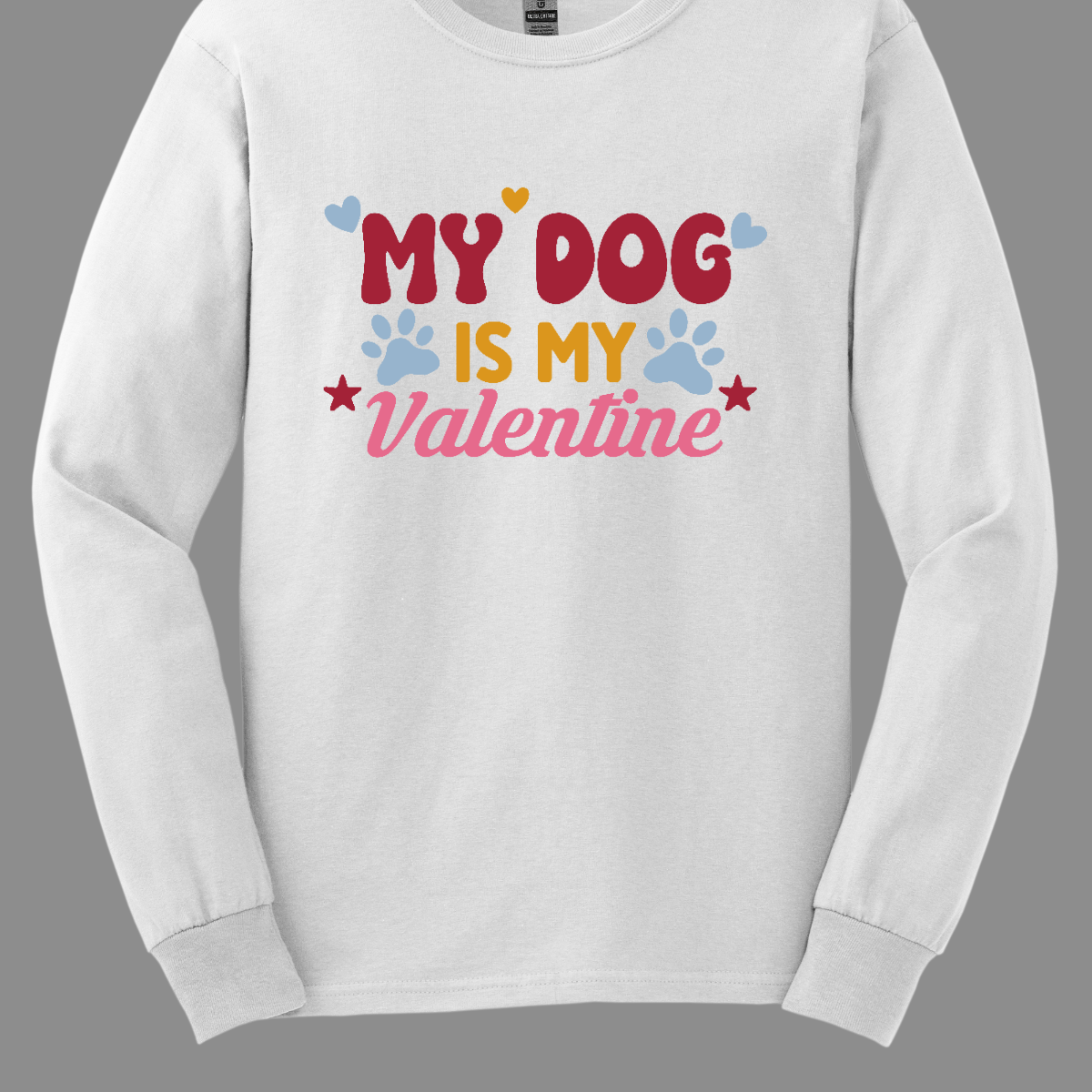  Declare your furry love story with our 'My Dog is My Valentine' T-shirt. This charming tee is a perfect expression of the deep bond between you and your canine companion. The heartfelt message takes center stage, surrounded by paw prints, capturing the unconditional love and loyalty that only a dog can offer. Shop at Gorgeousware.com today!