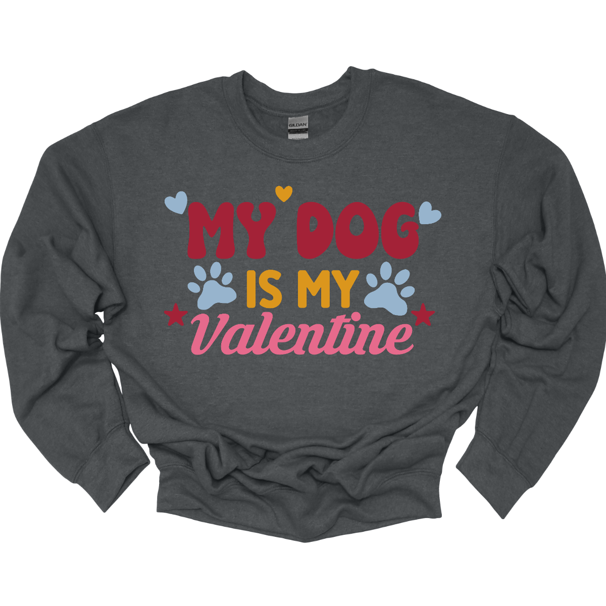  Declare your furry love story with our 'My Dog is My Valentine' T-shirt. This charming tee is a perfect expression of the deep bond between you and your canine companion. The heartfelt message takes center stage, surrounded by paw prints, capturing the unconditional love and loyalty that only a dog can offer. Shop at Gorgeousware.com today!