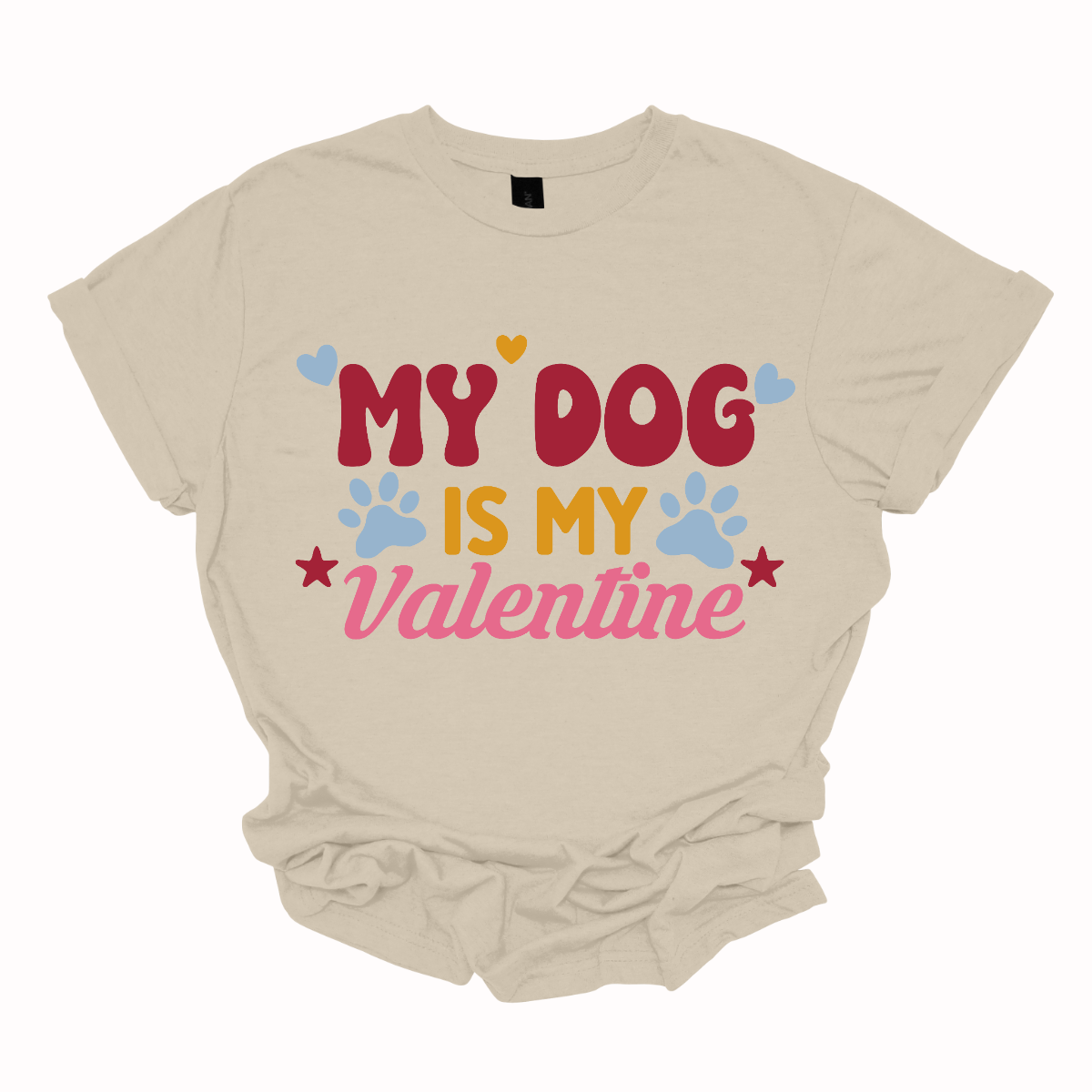  Declare your furry love story with our 'My Dog is My Valentine' T-shirt. This charming tee is a perfect expression of the deep bond between you and your canine companion. The heartfelt message takes center stage, surrounded by paw prints, capturing the unconditional love and loyalty that only a dog can offer. Shop at Gorgeousware.com today!