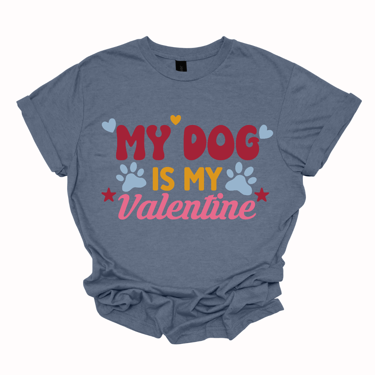  Declare your furry love story with our 'My Dog is My Valentine' T-shirt. This charming tee is a perfect expression of the deep bond between you and your canine companion. The heartfelt message takes center stage, surrounded by paw prints, capturing the unconditional love and loyalty that only a dog can offer. Shop at Gorgeousware.com today!