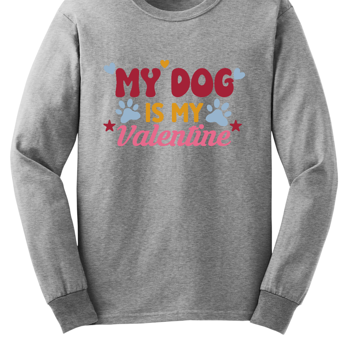  Declare your furry love story with our 'My Dog is My Valentine' T-shirt. This charming tee is a perfect expression of the deep bond between you and your canine companion. The heartfelt message takes center stage, surrounded by paw prints, capturing the unconditional love and loyalty that only a dog can offer. Shop at Gorgeousware.com today!