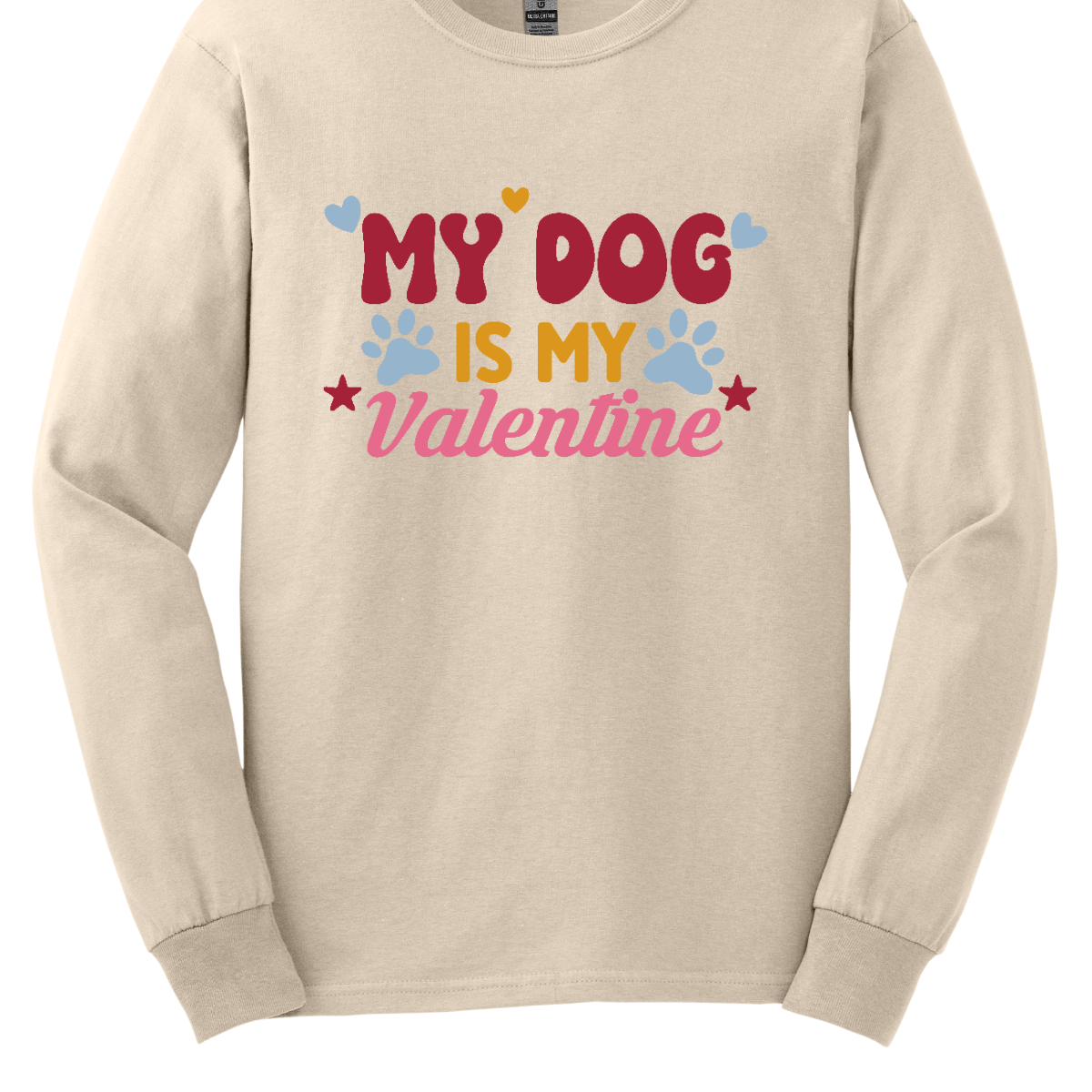  Declare your furry love story with our 'My Dog is My Valentine' T-shirt. This charming tee is a perfect expression of the deep bond between you and your canine companion. The heartfelt message takes center stage, surrounded by paw prints, capturing the unconditional love and loyalty that only a dog can offer. Shop at Gorgeousware.com today!