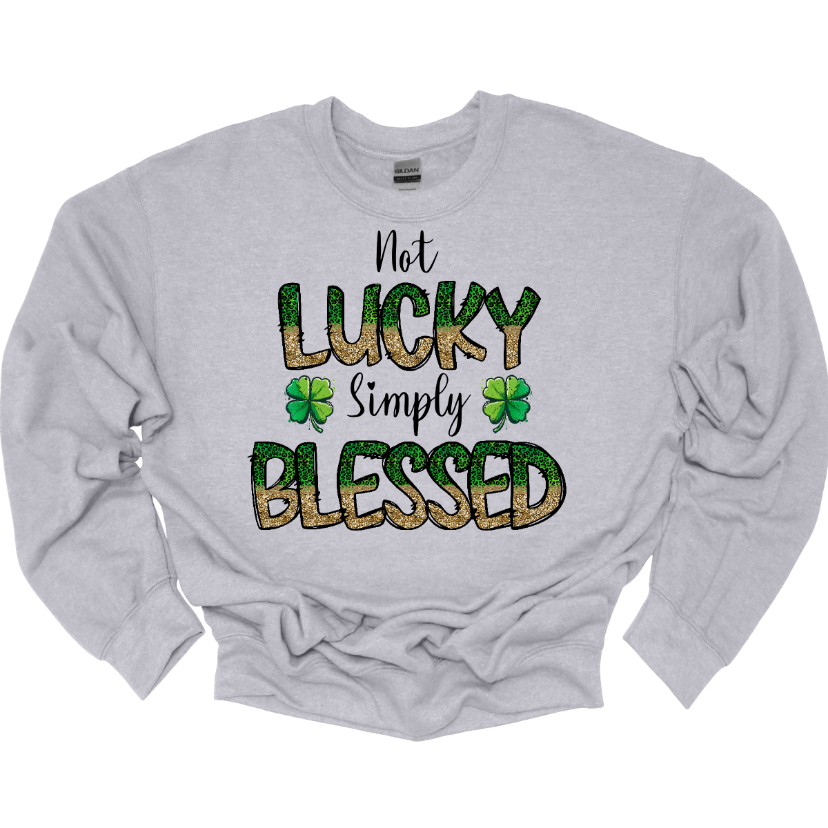 Introducing our "Not Lucky, Simply Blessed" T-shirt, a heartfelt expression of gratitude and positivity! This inspiring design features bold green and gold letters that stand out against a solid background, making a stylish statement wherever you go. Wear it with jeans for a casual look, or dress it up with a skirt for a more polished ensemble. However you choose to style it, this T-shirt is sure to make a statement and inspire those around you. Shop at Gorgeousware.com