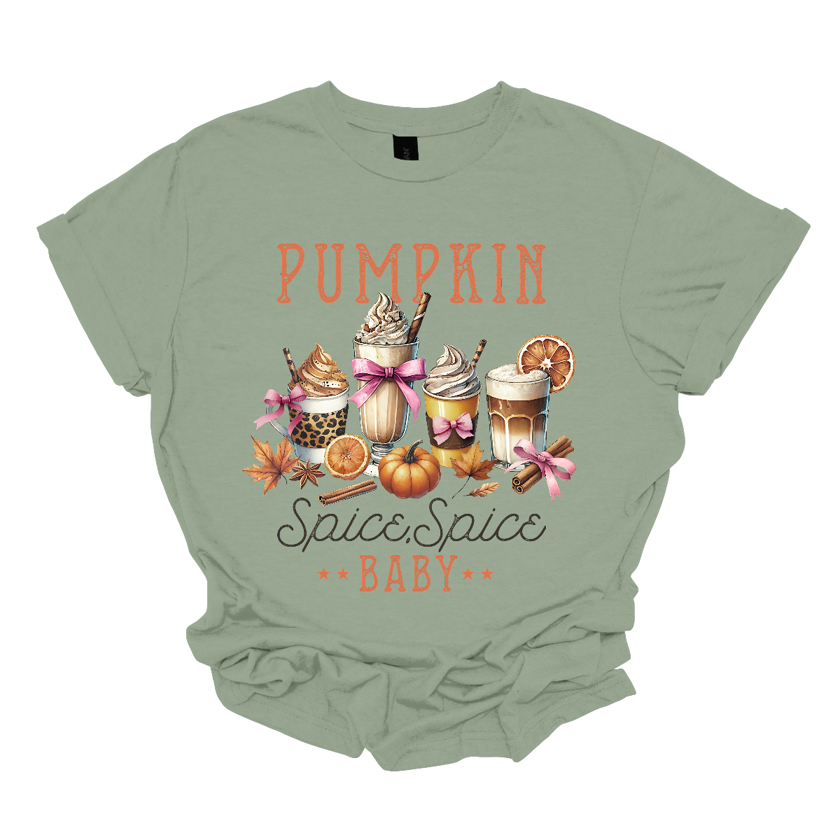 Get ready to embrace the cozy vibes of fall with our "Pumpkin Spice Spice Baby" t-shirt! This fun and festive design features four delightful glasses and cups brimming with your favorite autumn drinks, each one capturing the essence of the season. Picture warm lattes, spiced ciders, and creamy pumpkin smoothies, all beautifully illustrated. Sho at Gorgeousware.com