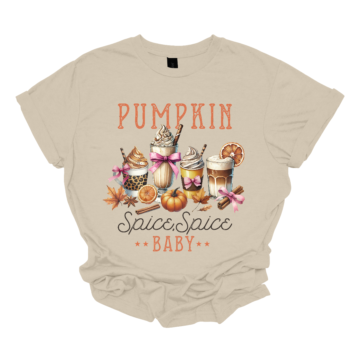 Get ready to embrace the cozy vibes of fall with our "Pumpkin Spice Spice Baby" t-shirt! This fun and festive design features four delightful glasses and cups brimming with your favorite autumn drinks, each one capturing the essence of the season. Picture warm lattes, spiced ciders, and creamy pumpkin smoothies, all beautifully illustrated. Sho at Gorgeousware.com