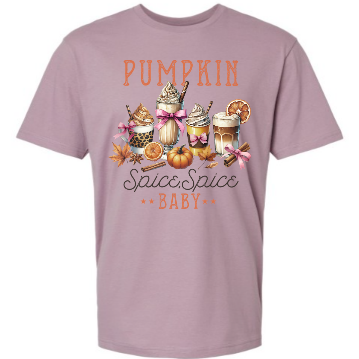 Get ready to embrace the cozy vibes of fall with our "Pumpkin Spice Spice Baby" t-shirt! This fun and festive design features four delightful glasses and cups brimming with your favorite autumn drinks, each one capturing the essence of the season. Picture warm lattes, spiced ciders, and creamy pumpkin smoothies, all beautifully illustrated. Sho at Gorgeousware.com