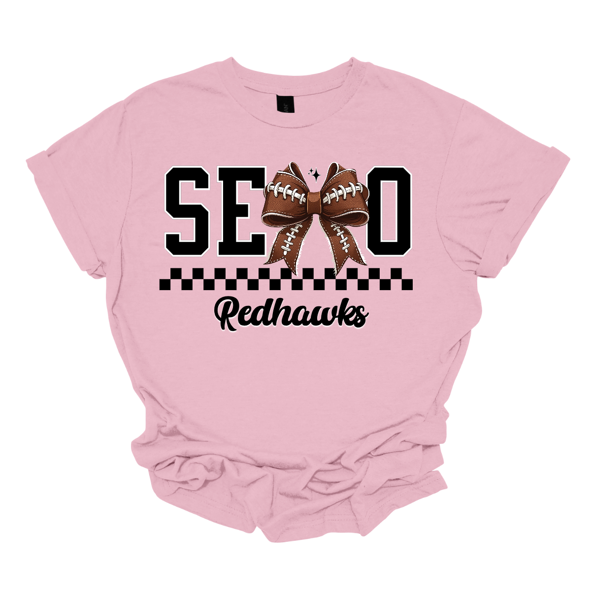 Gear up your Redhawk fan with our stylish youth SEMO apparel, available in short/ long sleeve, crewneck, and hoodie options! Featuring bold black SEMO lettering with a creative twist—the letter M is playfully replaced by a croquette football bow, adding a fun, sporty vibe. A sleek checkerboard underline ties the look together, while "Redhawks" is written in a stylish cursive script for the perfect finishing touch.
Shop at Gorgeousware.com today!
