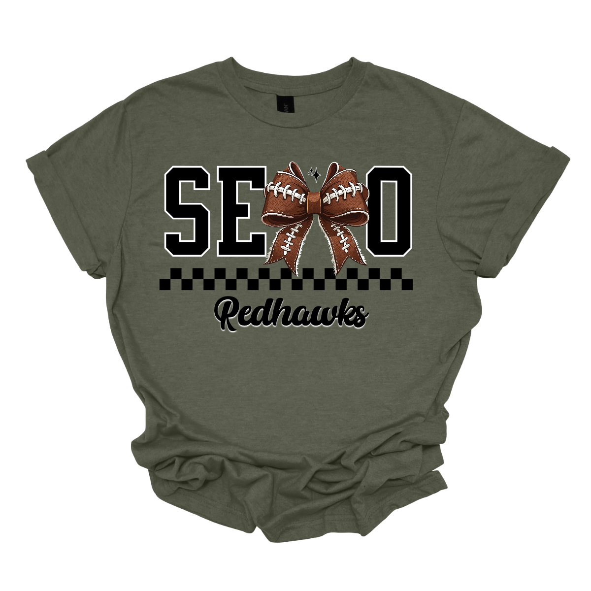 Gear up your Redhawk fan with our stylish youth SEMO apparel, available in short/ long sleeve, crewneck, and hoodie options! Featuring bold black SEMO lettering with a creative twist—the letter M is playfully replaced by a croquette football bow, adding a fun, sporty vibe. A sleek checkerboard underline ties the look together, while "Redhawks" is written in a stylish cursive script for the perfect finishing touch.
Shop at Gorgeousware.com today!
