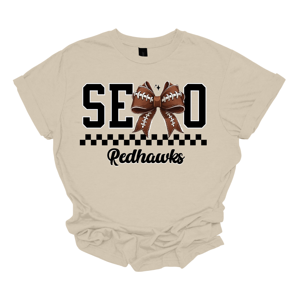 Gear up your Redhawk fan with our stylish youth SEMO apparel, available in short/ long sleeve, crewneck, and hoodie options! Featuring bold black SEMO lettering with a creative twist—the letter M is playfully replaced by a croquette football bow, adding a fun, sporty vibe. A sleek checkerboard underline ties the look together, while "Redhawks" is written in a stylish cursive script for the perfect finishing touch.
Shop at Gorgeousware.com today!
