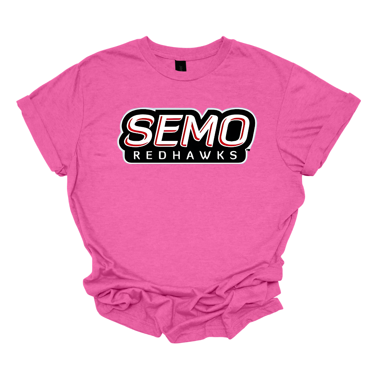 Introducing our stylish SEMO apparel, featuring the iconic "SEMO" in vibrant white bubble letters that pop with personality. Below, "Redhawks" is boldly displayed in clean white block letters, creating a striking contrast that showcases your school spirit. Perfect for game days or casual outings, this design effortlessly combines comfort and style, making it a must-have for any SEMO fan! Shop at Gorgeousware.com